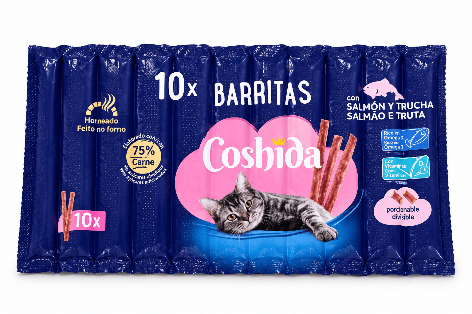 Coshida Katzen Sticks Saumon 10 Sticks pour Chat