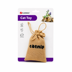 Jouet pour Chat Flamingo Catnip en Jute avec herbe à chat naturelle