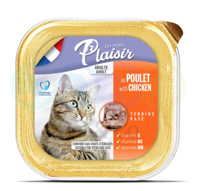 Plaisir Terrine au Poulet pour Chat Adulte 100g
