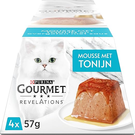 Purina Gourmet Révélations Mousse au Thon 4x57g pour chat adulte