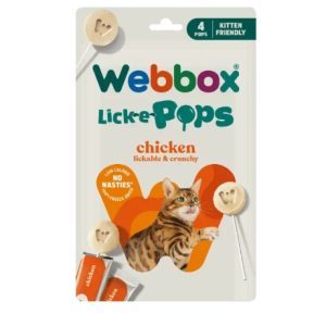 Friandise à lécher Webbox Lick-e-Pops au Poulet pour Chat – 4 Pops