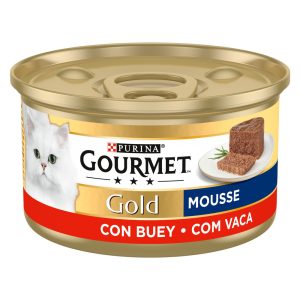 Purina Gourmet Gold Mousse au Bœuf 85g pour chat adulte