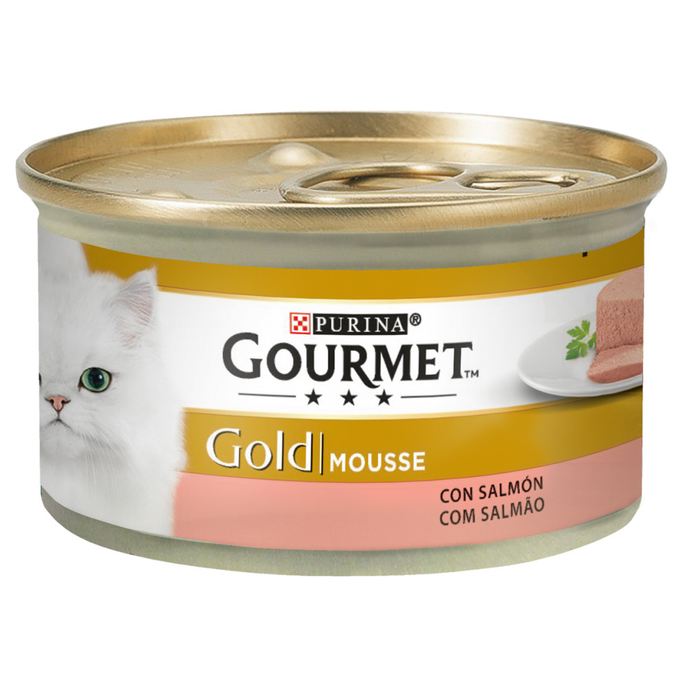 Purina Gourmet Gold Mousse au Saumon 85g pour chat adulte