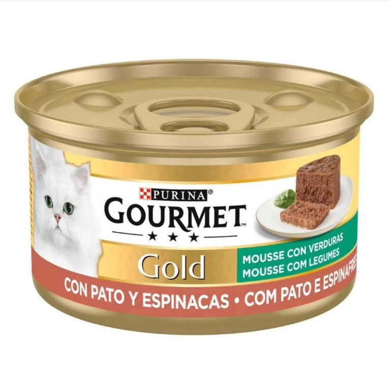 Purina Gourmet Gold Mousse au Canard et aux Épinards 85g pour chat adulte