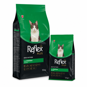Croquettes Reflex Plus Adult au Poulet pour Chat Adulte 1,5 kg et 15 kg