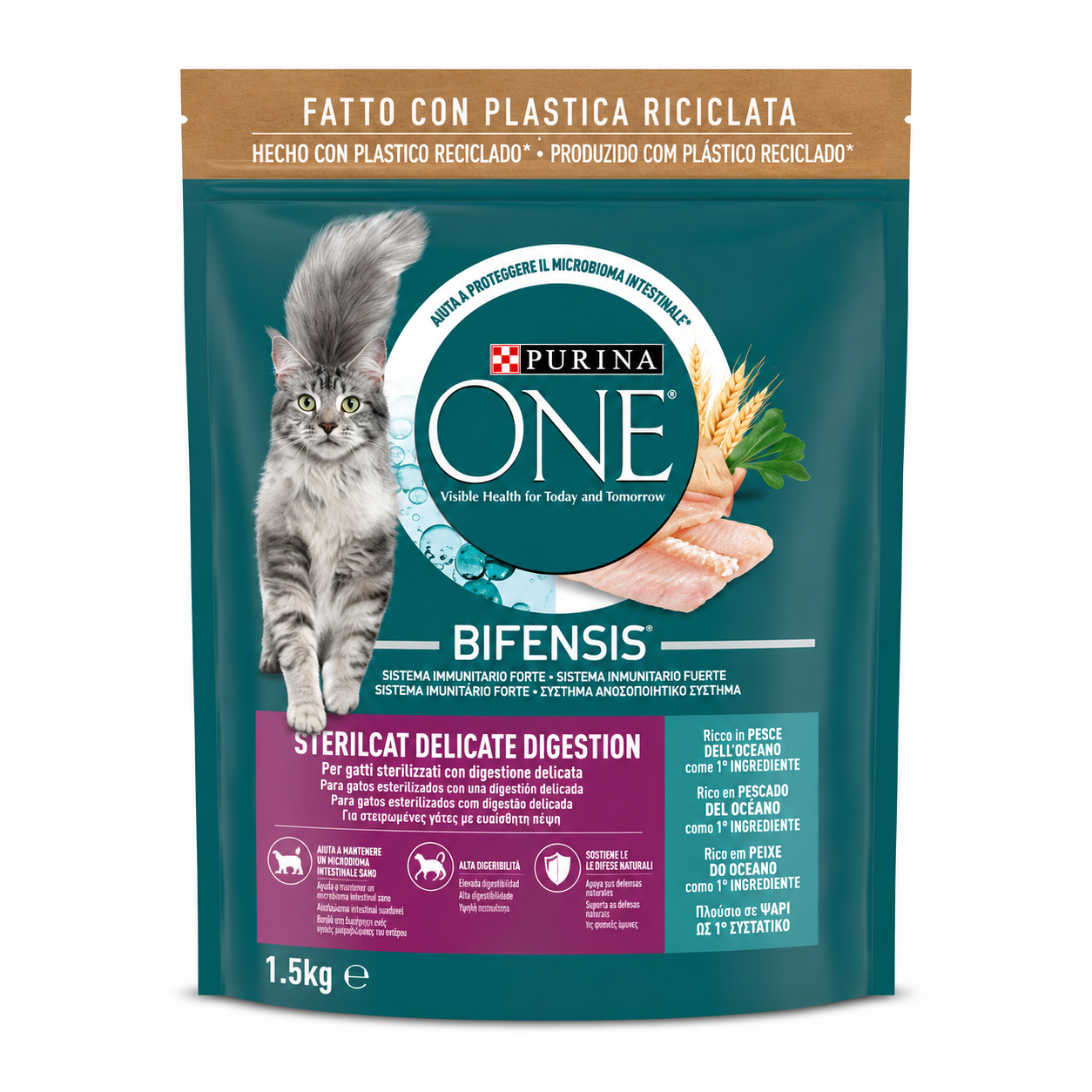 Purina ONE Bifensis Delicate Digestion 1,5 kg croquettes pour chat stérilisé