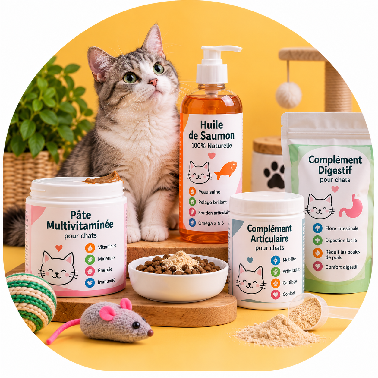 Compléments alimentaires pour chat