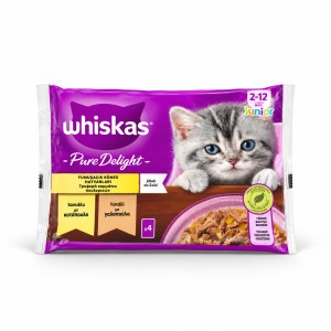 Whiskas Pure Delight Junior poulet dinde en gelée 4×85 g