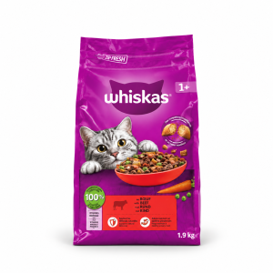 Whiskas croquettes bœuf chat adulte 1,9 kg