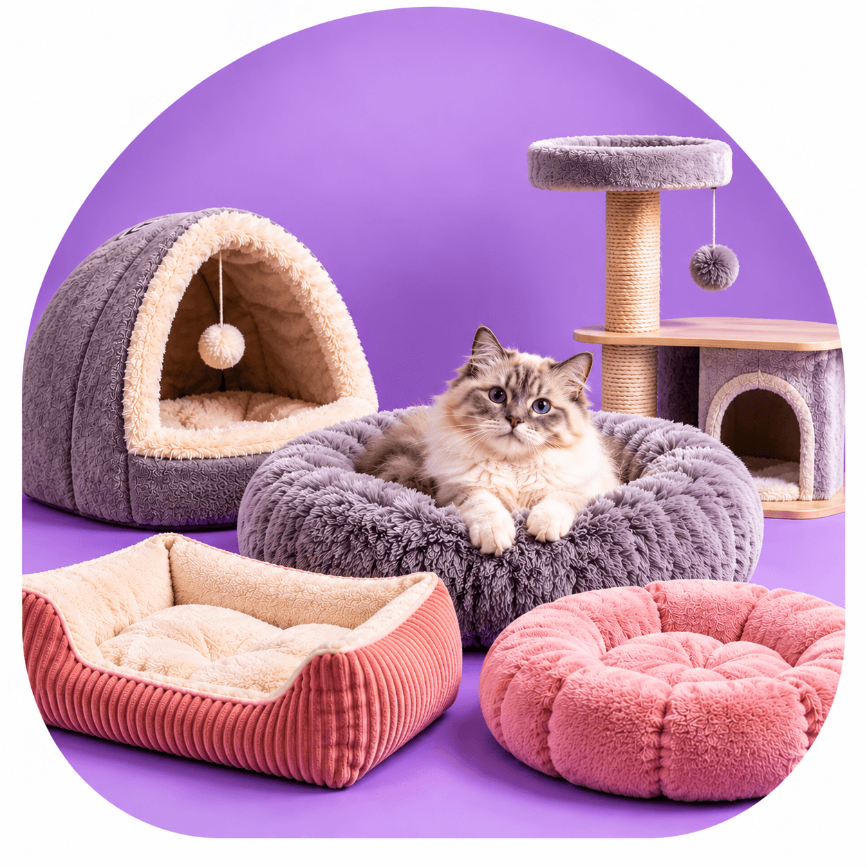 Lits et coussins pour chat
